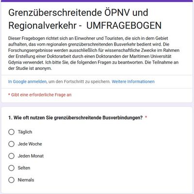 Umfrage grenz&uuml;berschreitender Busverkehr