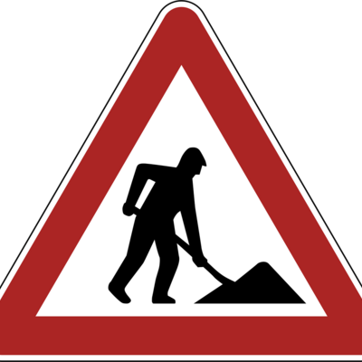 Baustellenschild